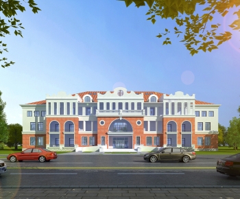 European Style Appearance Of Commercial Building-ID:772028923