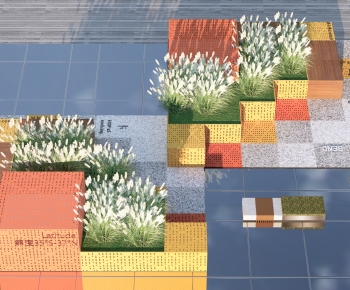 现代户外植物景观座椅组合-ID:854769951