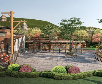 New Chinese Style Park Landscape-ID:990036015
