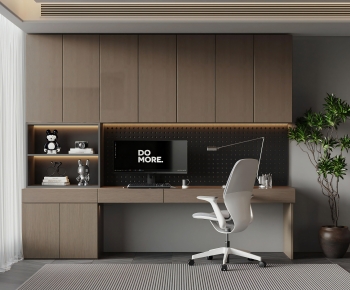 Modern Computer Desk And Chair-ID:818883909