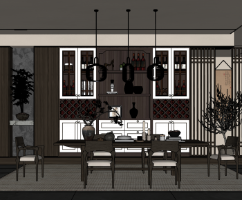 New Chinese Style Dining Room-ID:114388946