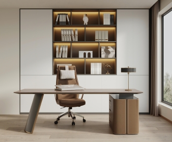 Modern Office Desk And Chair-ID:695327048