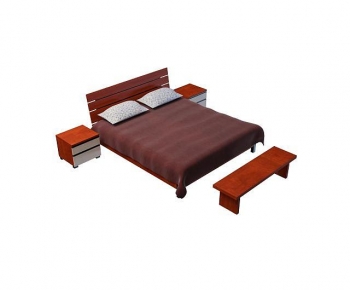 New Chinese Style Double Bed-ID:485655077