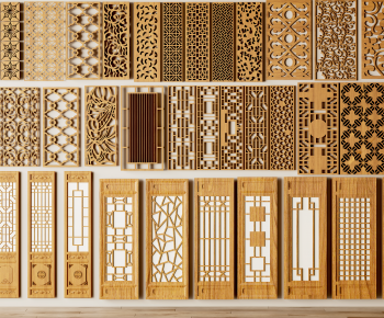 New Chinese Style Wooden Screen Partition-ID:274765012