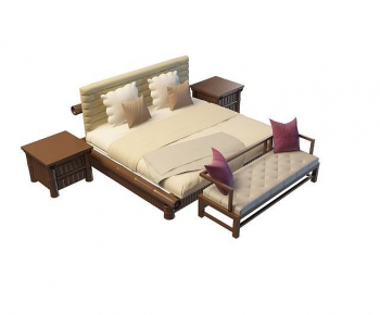 Modern Double Bed-ID:973175052