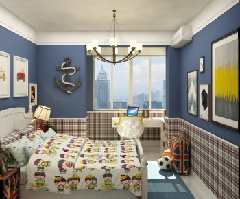 Mediterranean Style Boy's Room And Son's Room-ID:986541999