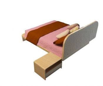 Modern Double Bed-ID:556494004