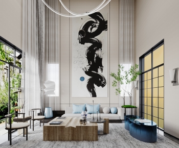 Modern A Living Room-ID:613300857