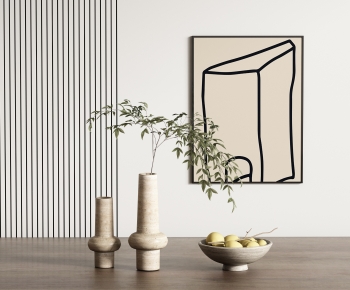 现代挂画绿植摆件组合-ID:291511064