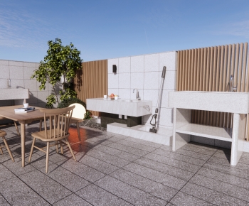 Modern Balcony Laundry Room-ID:276465897