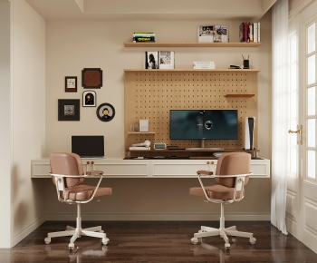 Modern Computer Desk And Chair-ID:248160498