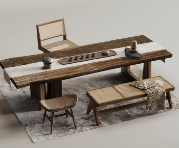 New Chinese Style Tea Tables And Chairs-ID:919780752