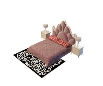 European Style Double Bed-ID:666383986