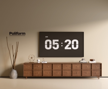 Poliform现代中古风实木电视柜-ID:477154972