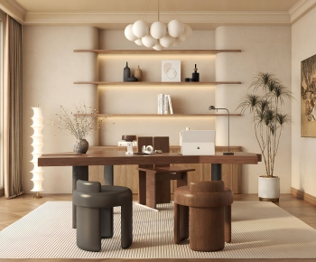 Wabi-sabi Style Study Space-ID:253229138