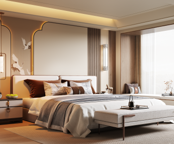 New Chinese Style Bedroom-ID:223284012