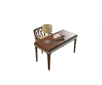 Classical Style Computer Desk And Chair-ID:522562035
