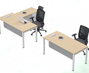 Modern Office Desk And Chair-ID:255642897