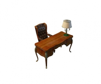 American Style Computer Desk And Chair-ID:712666036