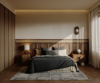 Wabi-sabi Style Bedroom-ID:181479935