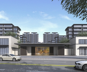 New Chinese Style Facade Element-ID:354619014