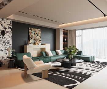 Modern A Living Room-ID:664618025