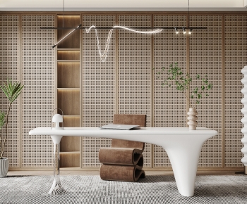 Modern Computer Desk And Chair-ID:718462946