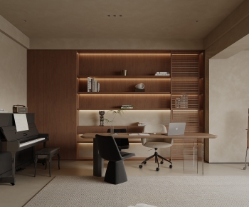 Wabi-sabi Style Study Space-ID:216694125