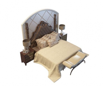 European Style Double Bed-ID:215120361