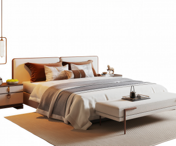 New Chinese Style Double Bed-ID:732378012