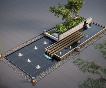 Modern Rockery Waterscape-ID:552234892