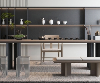 New Chinese Style Tea Tables And Chairs-ID:616219036