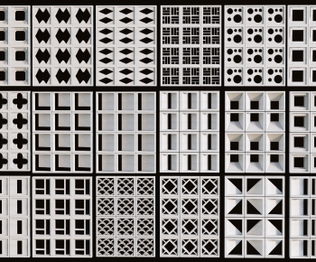 Modern Cement Brick Screen Partition-ID:575921065