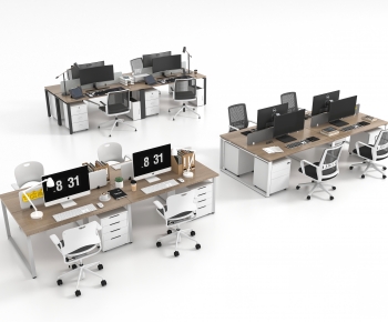 Modern Office Desk And Chair-ID:651106124