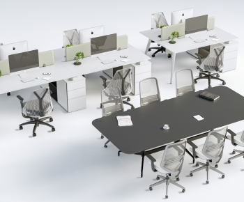 Modern Office Desk And Chair-ID:715954077