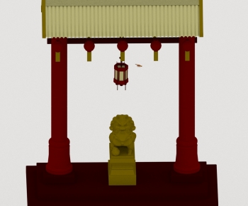 Chinese Style Garden-ID:719438089