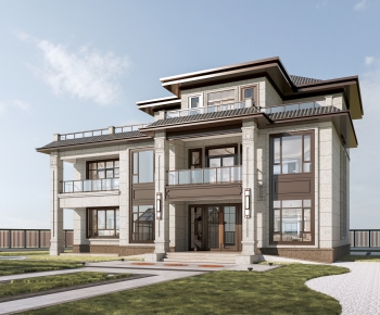 New Chinese Style Detached Villa-ID:635199075