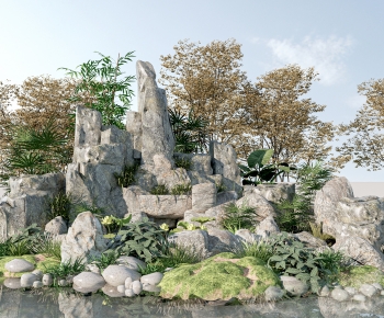 现代假山水景园艺小品-ID:697032933