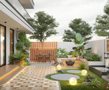 Modern Courtyard/landscape-ID:754271032