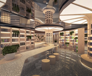 Modern Bookstore Book Bar-ID:548075914