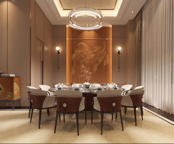 New Chinese Style Dining Room-ID:725769047