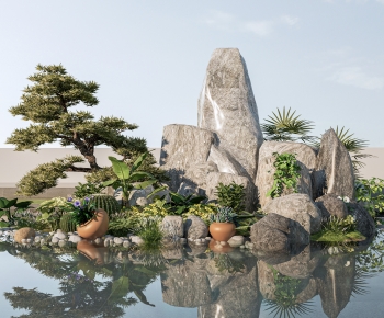 New Chinese Style Rockery Waterscape-ID:939120053