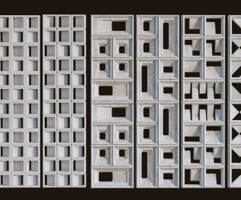 Modern Cement Brick Screen Partition-ID:922024976