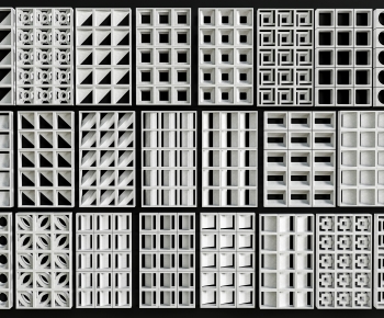 Modern Cement Brick Screen Partition-ID:844970944