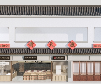 New Chinese Style Facade Element-ID:583034996