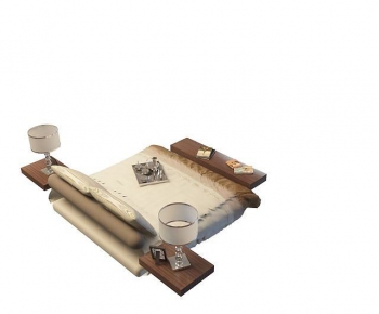 Modern Double Bed-ID:474087003