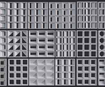 Modern Cement Brick Screen Partition-ID:161519184