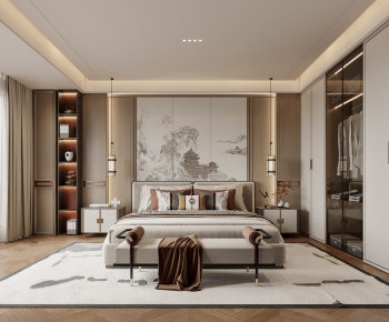 New Chinese Style Bedroom-ID:953361037