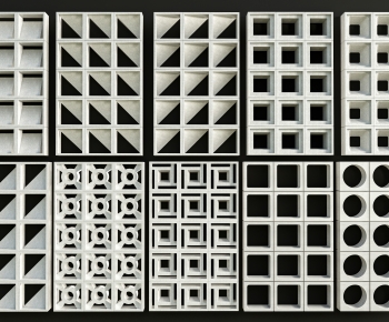 Modern Cement Brick Screen Partition-ID:845274939