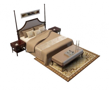 Simple European Style Double Bed-ID:426656969